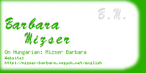 barbara mizser business card